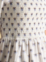 Joules Billie Provence White Cotton Midi Dress - Image 4 of 9