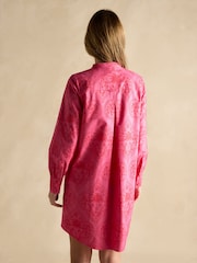 Rosa y rojo floral - Joules Phoebe Cotton Shirt Dress - Imagen 2 de 8