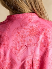 Rosa y rojo floral - Joules Phoebe Cotton Shirt Dress - Imagen 7 de 8