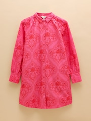 Rosa y rojo floral - Joules Phoebe Cotton Shirt Dress - Imagen 8 de 8