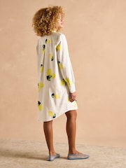 Joules Phoebe Lemon Print Cotton Shirt Dress - Image 5 of 14
