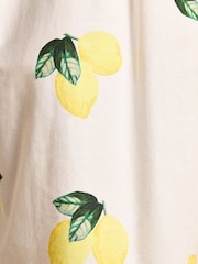Joules Phoebe Lemon Print Cotton Shirt Dress - Image 9 of 14