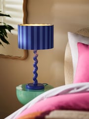Blue Twist Table Lamp - Image 2 of 5