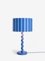 Blue Twist Table Lamp - Image 5 of 5