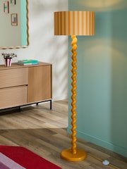 Yellow Twist Floor Lamp - Image 2 of 6