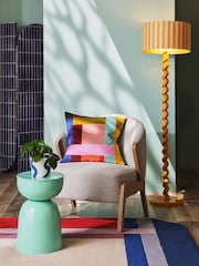Yellow Twist Floor Lamp - Image 5 of 6