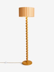 Yellow Twist Floor Lamp - Image 6 of 6