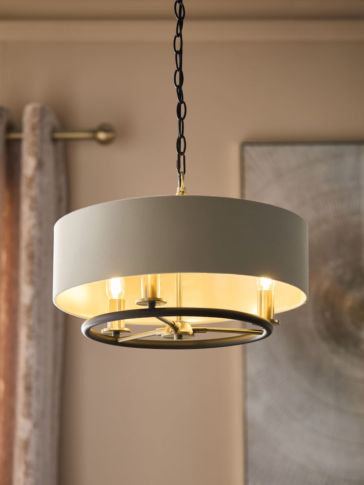 Black Hudson 3 Light Chandelier Ceiling Light - Image 1 of 5 Black Hudson 3 Light Chandelier Ceiling Light - Image 1 of 5