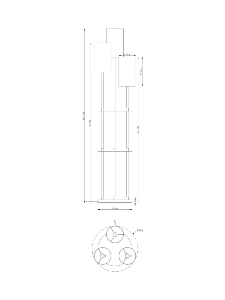 Black Hudson Shelved Floor Lamp - Image 6 of 6