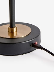 Black Hudson Rechargeable Wireless Table Lamp - Image 6 of 7