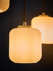 Black Ryker 6 Light Fitting Linear Pendant Ceiling Light - Image 3 of 6