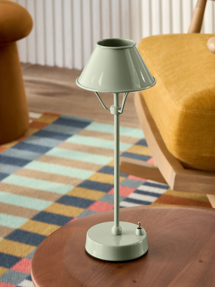 Sage Green Hector Rechargeable Small Wireless Table Lamp - Image 2 of 7