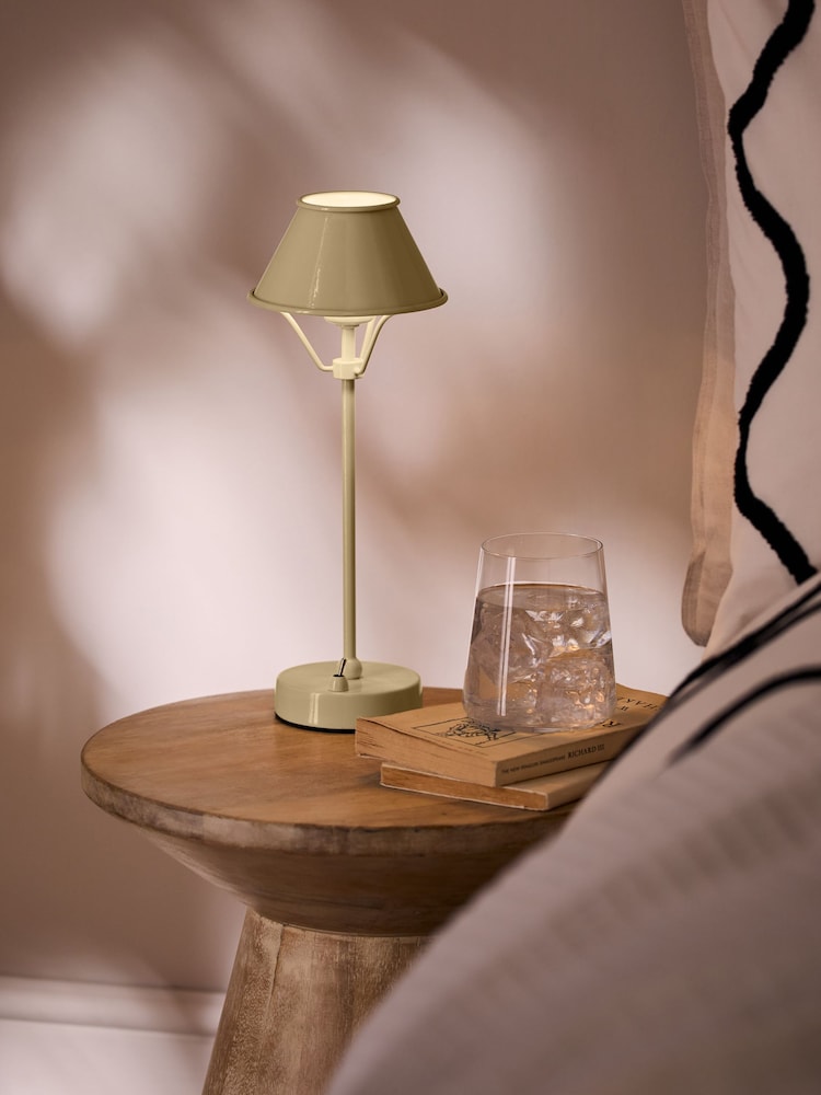 Ivory Hector Rechargeable Small Wireless Table Lamp - Image 1 of 6