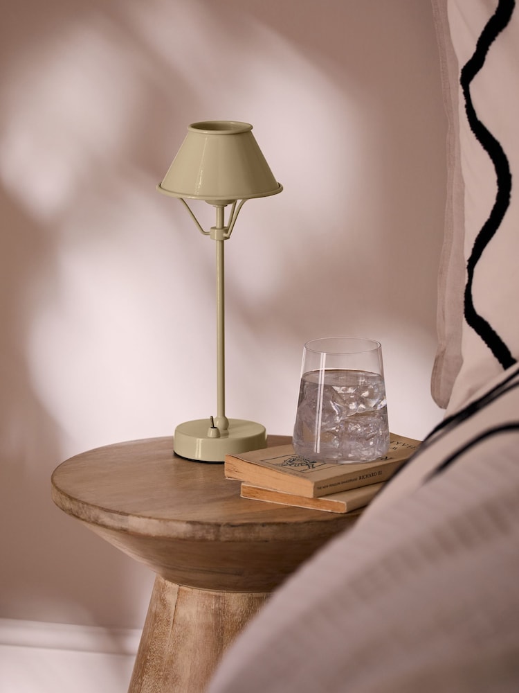 Ivory Hector Rechargeable Small Wireless Table Lamp - Image 2 of 6