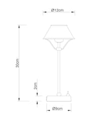 Ivory Hector Rechargeable Small Wireless Table Lamp - Image 5 of 6