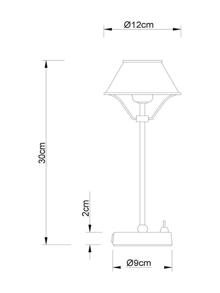 Ivory Hector Rechargeable Small Wireless Table Lamp - Image 5 of 5