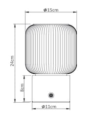 Black Ryker Rechargeable Wireless Table Lamp - Image 4 of 9