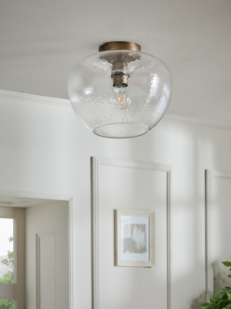 Brass Chester 1 Light Flush Fitting Ceiling Light - Image 2 of 5