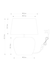 Clear Chester Large Table Lamp - Image 4 of 6