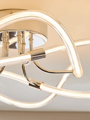 Chrome Mika Flush Ceiling Light - Image 5 of 6