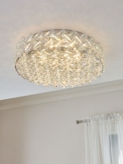 Chrome Wentworth Flush Ceiling Light - Image 1 of 5