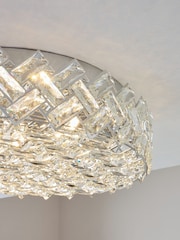 Chrome Wentworth Flush Ceiling Light - Image 3 of 5