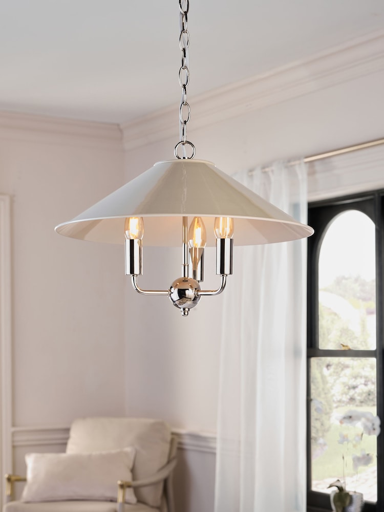 White Sherbourne 3 Light Chandelier Ceiling Light - Image 1 of 5