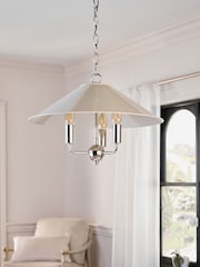 White Sherbourne 3 Light Chandelier Ceiling Light - Image 2 of 5