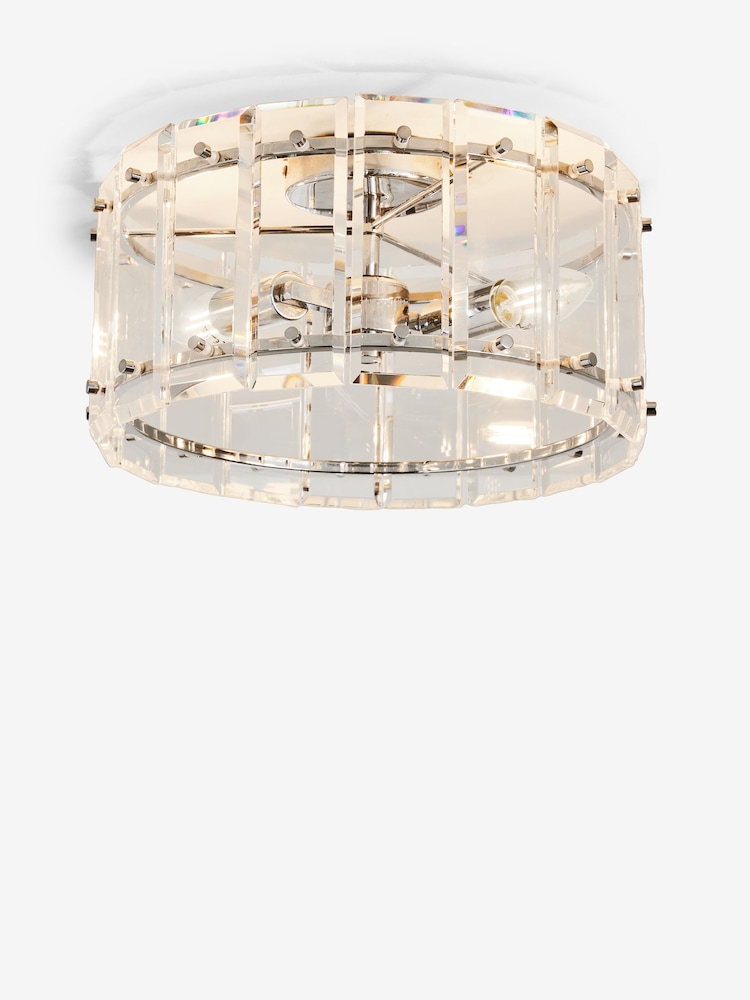 Chrome Tatton 2 Light Flush Ceiling Light - Image 6 of 6