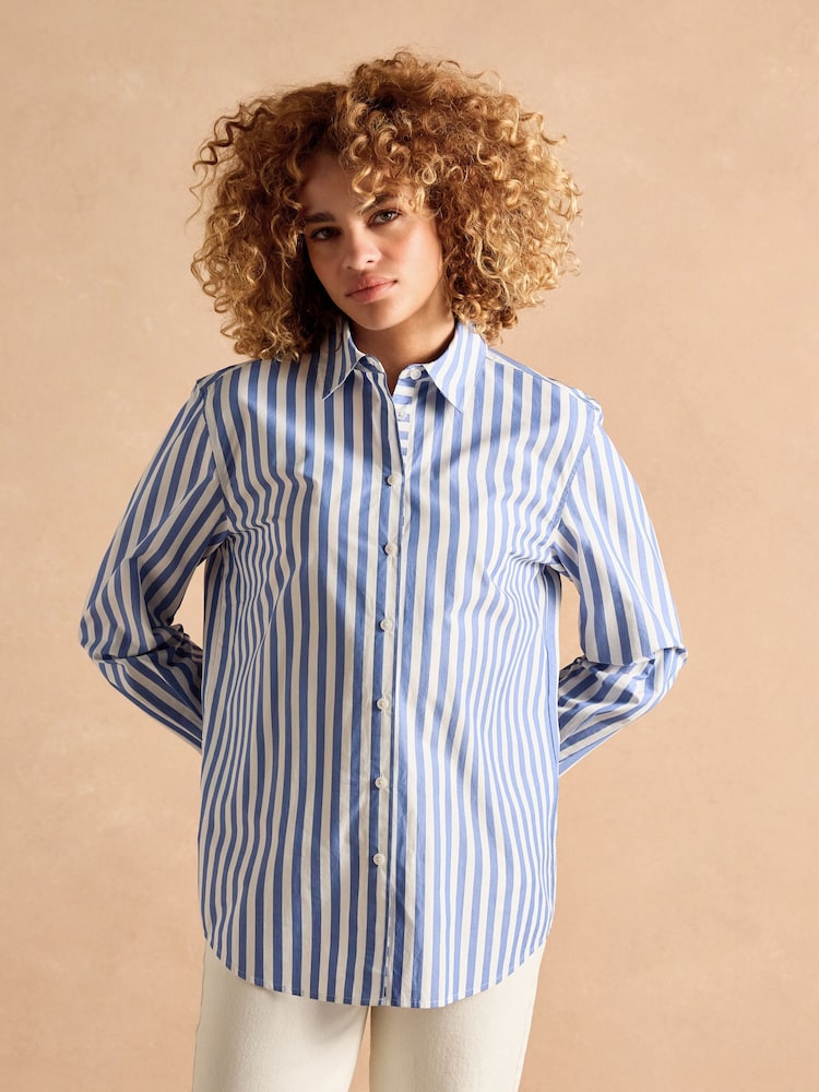 Azul y blanco a rayas - Camisa larga y holgada Amilla de Joules - Imagen 1 de 13