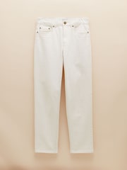 Joules Cream Straight Fit Mid Rise Jeans - Image 6 of 6