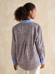 Joules Amilla Ditsy Print Longline Relaxed Fit Shirt - Image 2 of 6