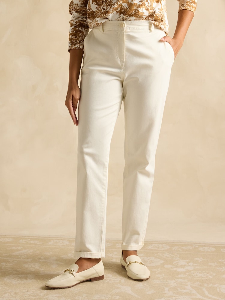 Joules Slim Fit Cream Chino Trousers - Image 1 of 6