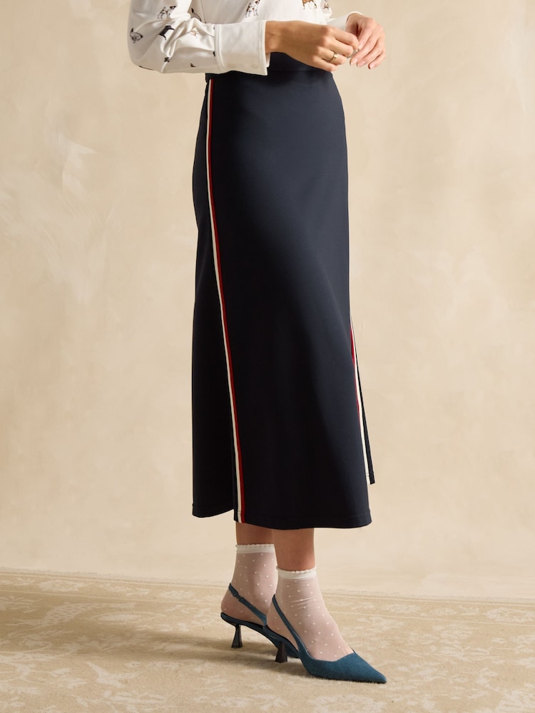 Joules Pia Navy Blue Ponte Jersey Skirt - Image 1 of 7