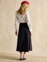 Joules Pia Navy Blue Ponte Jersey Skirt - Image 2 of 7