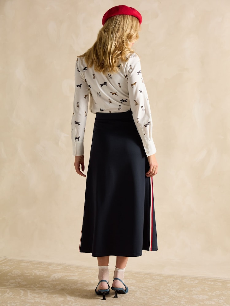 Joules Pia Navy Blue Ponte Jersey Skirt - Image 2 of 7