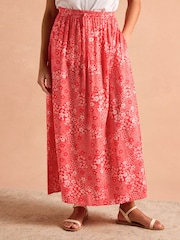 Joules Adele Red Midi Skirt - Image 1 of 6