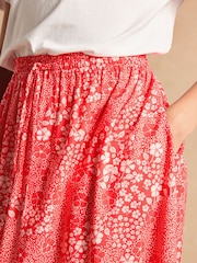 Joules Adele Red Midi Skirt - Image 3 of 6