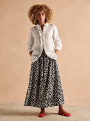 Joules Adele Black Midi Skirt - Image 3 of 7