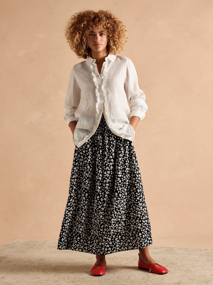 Czarny - Joules Adele Midi Skirt - Image 3 of 7