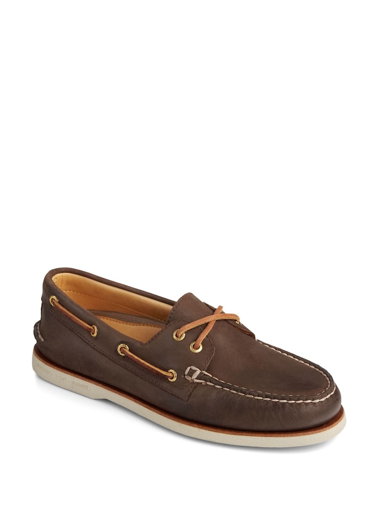 Sperry Gold Cup Authentic Original Boat Brown Shoes - Image 2 of 4