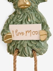 Green Hamish The Highland Cow I Love Moo Hanging Decoration - Image 2 of 2