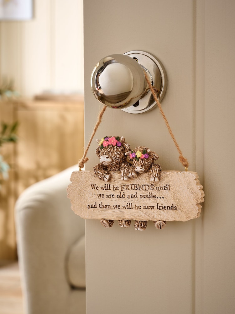 Neutral Hamish The Highland Cow Friends Hanging Decoration - Image 1 of 4