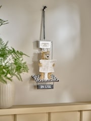 Multi Bertie The Bear On The Toilet Hanging Decoration - Image 1 of 6