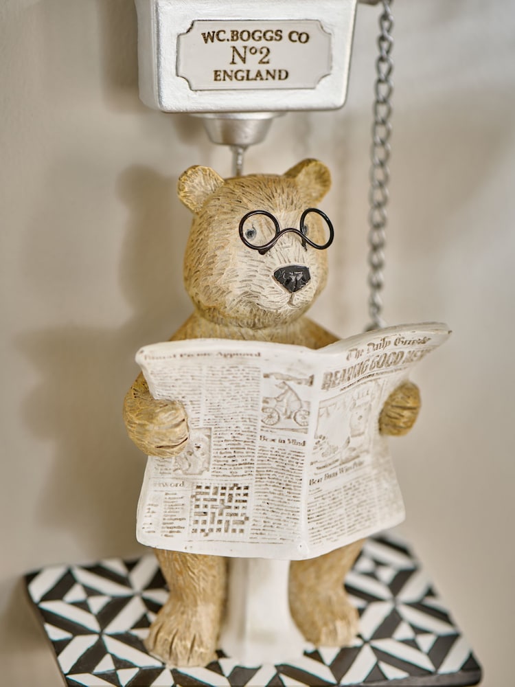 Multi Bertie The Bear On The Toilet Hanging Decoration - Image 4 of 6