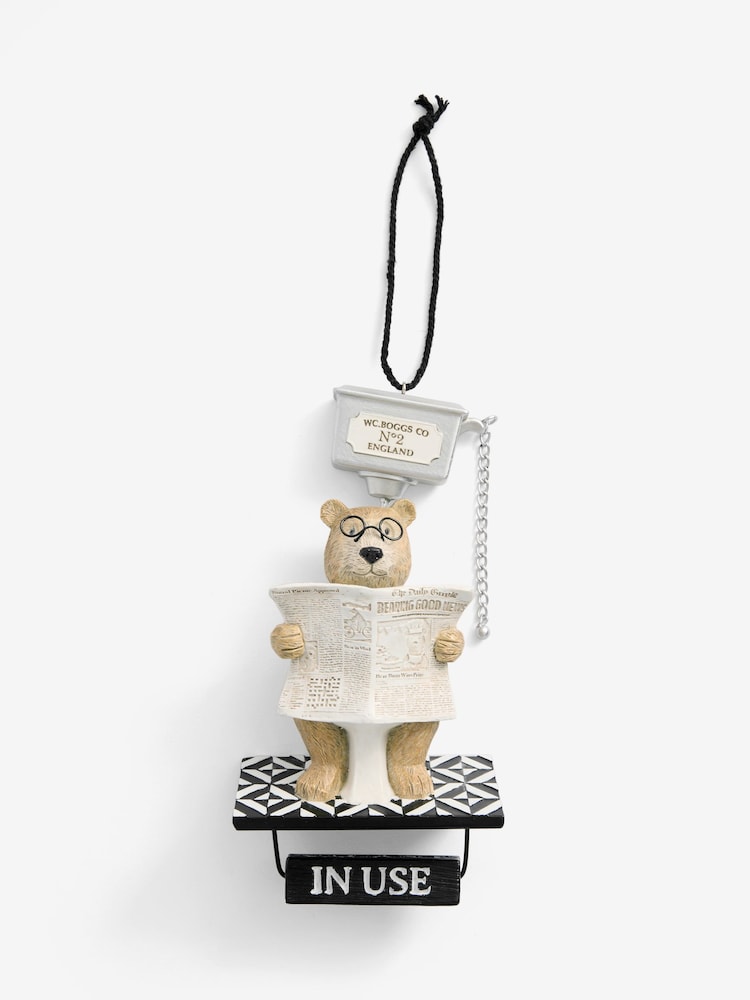 Multi Bertie The Bear On The Toilet Hanging Decoration - Image 5 of 6