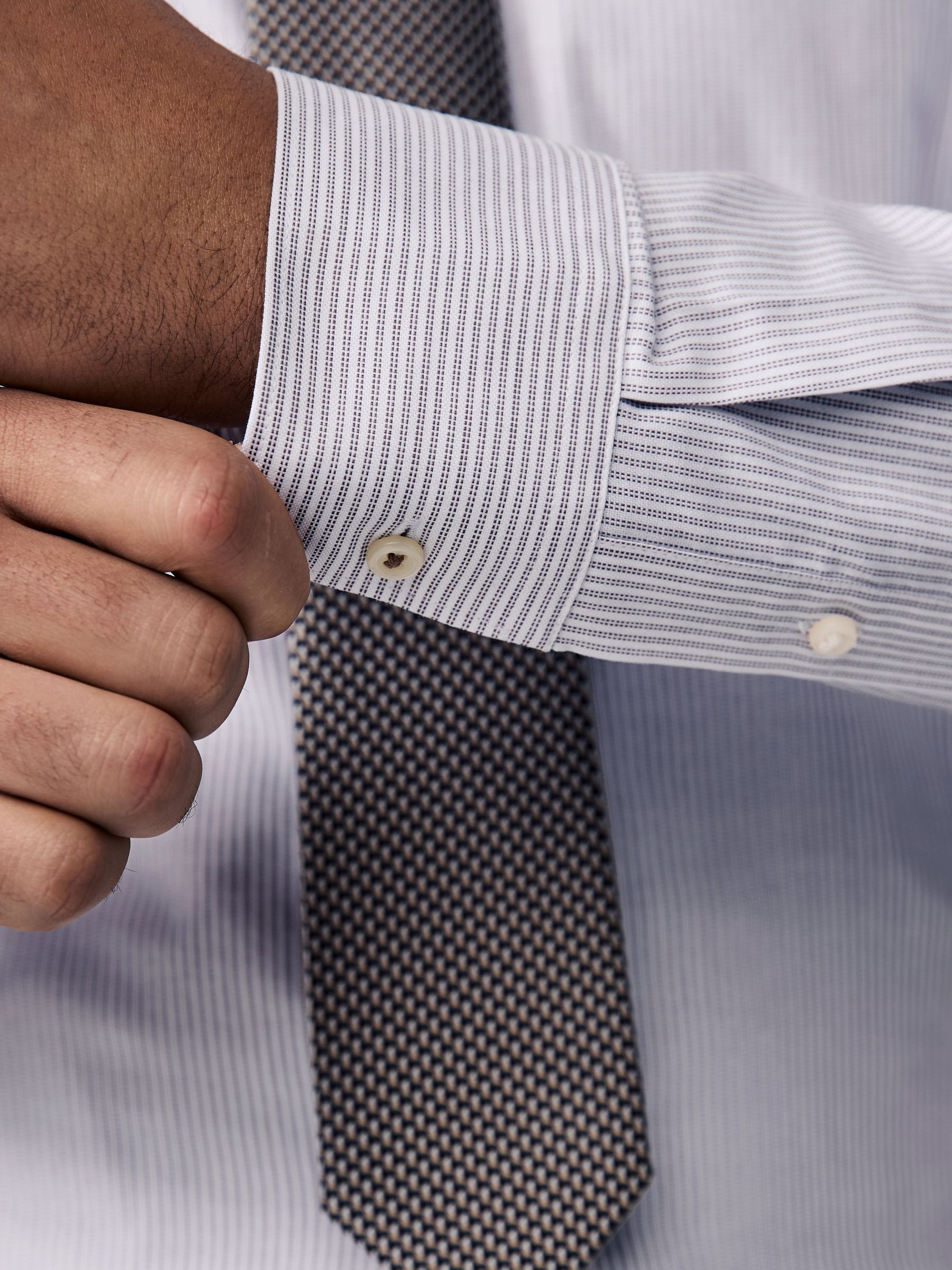 Buy Grey Stripe Slim Fit Shirt And Tie Set from Next USA