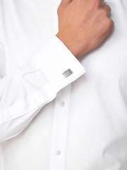 White/Sage Green Dot Slim Fit Occasion Shirt And Tie Pack - Image 6 of 8