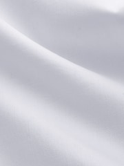 White Slim Fit 100% Pima Cotton Sateen Finish Long Sleeve Signature Shirt - Image 7 of 7