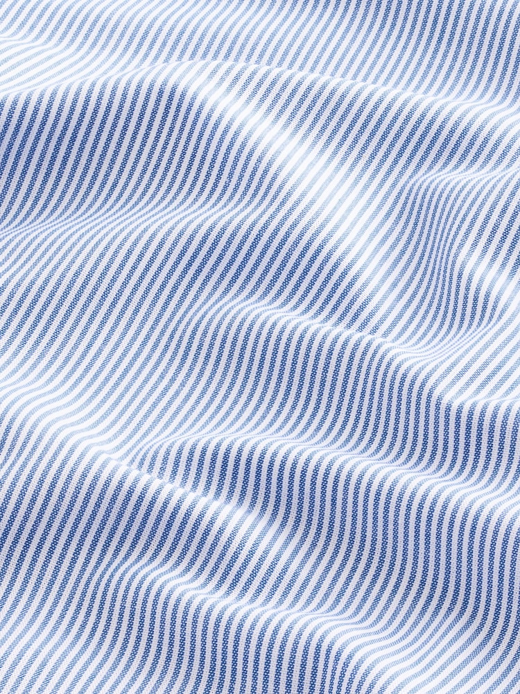 Blue Stripe Slim Fit Shirt And Tie Set - Image 8 of 8